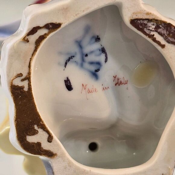 Rare Vintage Capodimonte Italian Porcelain Dancing Lady Figurine Statuette 7" - Picture 10 of 10